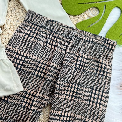Conj. Blusa Manga Longa Amore Mio e Calça Legging em Plush - Areia
